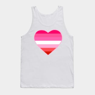 Pride Flag Heart Lipstick Lesbian Tank Top